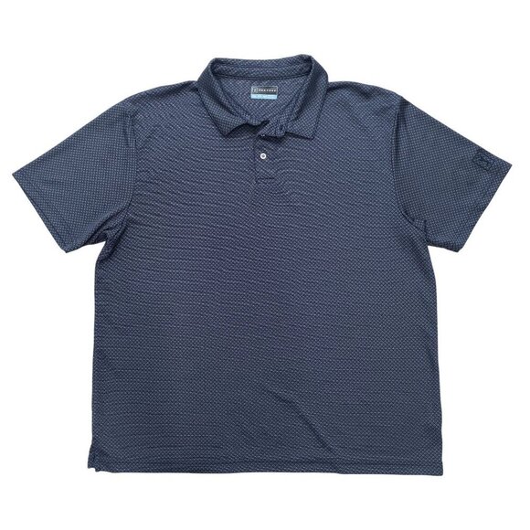 PGA Tour Golf Shirt Geometric Print Blue Mens Size XXL 2XL Travel Casual Preppy - Picture 2 of 10